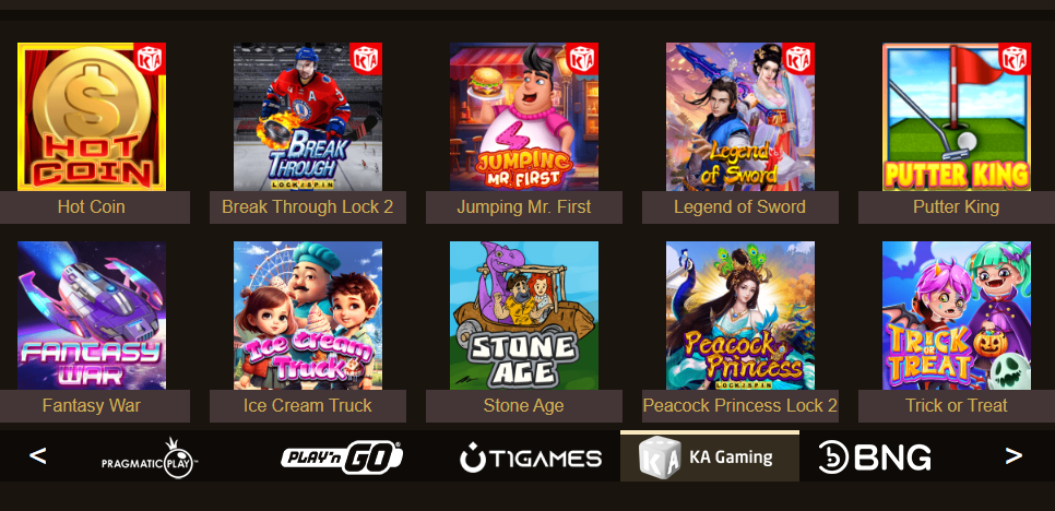 KA Gaming slot games