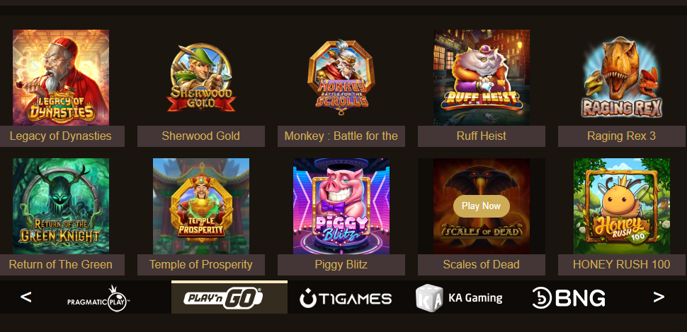 Play n Go slot games