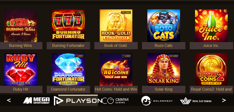 Playsonic slot games