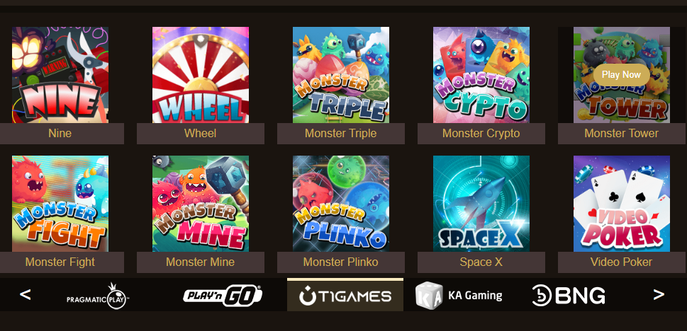 T1Games slot games